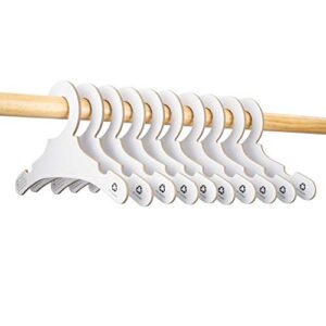 36 pack koobay 9" white recyclable paper/cardboard hangers - perfect for baby clothes storage & display. sustainable & durable