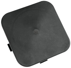 5" square light pole top cap rounded corner (1" radius)- black plastic