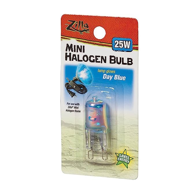 Zilla Mini Halogen Lamp Reptile Bulb, 25-watt, Day Blue (3 Pack)