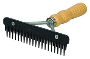 weaver leather mini fluffer comb with wood handle, black, 69-6046-bk