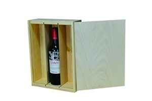 wine box 3 bottle with slide-top made out of western pine