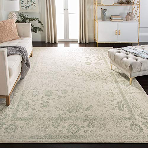 SAFAVIEH Adirondack Collection Area Rug - 8' x 10', Ivory & Sage, Oriental Distressed Design, Non-Shedding & Easy Care, Ideal for High Traffic Areas in Living Room, Bedroom (ADR109V)