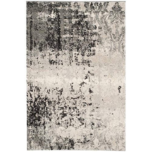 SAFAVIEH Retro Collection Accent Rug - 2'6" x 4', Light Grey & Grey, Modern Abstract Design, Non-Shedding & Easy Care, Ideal for High Traffic Areas in Entryway, Living Room, Bedroom (RET2139-7980)