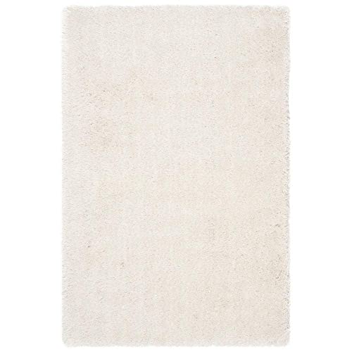 SAFAVIEH Venice Shag Collection Area Rug - 8' x 10', Silver, Handmade Glam, 3-inch Thick Ideal for High Traffic Areas in Living Room, Bedroom (SG256S)