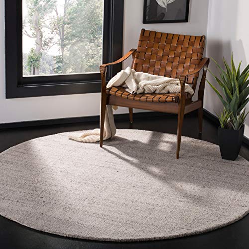 SAFAVIEH Abstract Collection Area Rug - 6' x 9', Ivory & Beige, Handmade Wool & Viscose, Ideal for High Traffic Areas in Living Room, Bedroom (ABT141D)