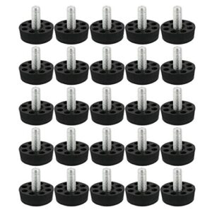 uxcell furniture 8 holes adjustable leveling feet m8 x 17mm thread 25pcs