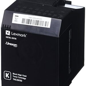 Lexmark High Yield Black Toner Cartridge, 20000 Yield (74C0H10)