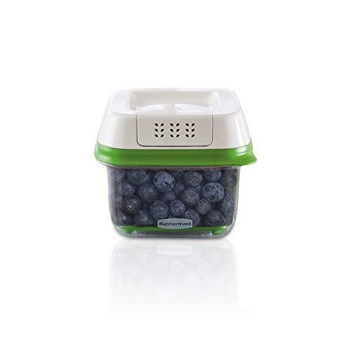 Rubbermaid FreshWorks Produce Saver Food Storage Container, Small, 2.5 Cup, Green