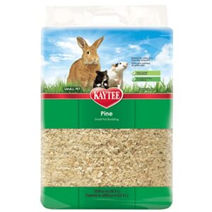 kaytee small animal pine bedding for pet guinea pigs, rabbits, hamsters, gerbils, and chinchillas, 52.4 liter,brown