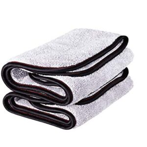 Griot's Garage 55586 PFM Terry Weave Towel, 16" x 16", Grey (Set of 2)