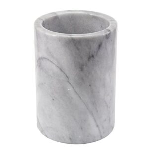 creative home natural marble tool crock utensil holder organizer wine cooler, 5" diam. x 7" h, off-white (color may vary)