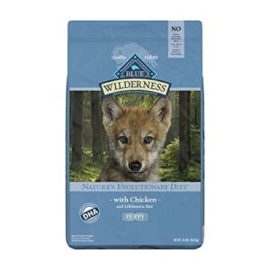 blue buffalo wilderness high protein, natural puppy dry dog food, chicken 24-lb