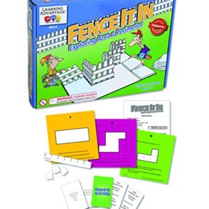 Learning Advantage 4612 Fence It in: Exploring Area and Perimeter Game, Grade: 2, 20.3" Height, 8.85" Width, 13.3" Length