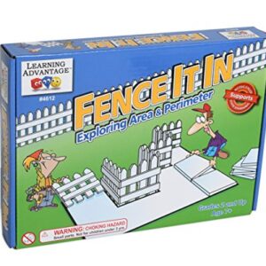 Learning Advantage 4612 Fence It in: Exploring Area and Perimeter Game, Grade: 2, 20.3" Height, 8.85" Width, 13.3" Length