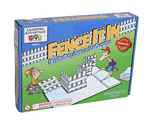 Learning Advantage 4612 Fence It in: Exploring Area and Perimeter Game, Grade: 2, 20.3" Height, 8.85" Width, 13.3" Length