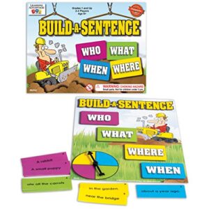 learning advantage-6002 build-a-sentence - learning games for kids - sentence building and literacy game - homeschool supplies