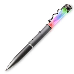 rainbow led light up pen with color changing spiral