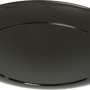 Carlisle FoodService Products Epicure Plastic Round Platter, 18 Inches, Dark Woodgrain