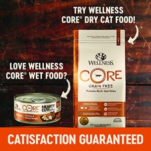 Wellness CORE Hearty Cuts Natural Grain Free Wet Canned Cat Food, Whitefish & Salmon, 5.5-Ounce Can (Pack of 24)