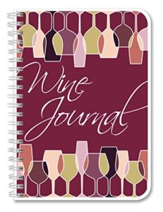 bookfactory wine journal/wine log book/wine collector's diary/wine tasting notebook - wire-o with full color cover - 120 pages (5” x 7”) (jou-120-57cw-a(winejournal))
