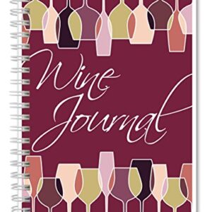 BookFactory Wine Journal/Wine Log Book/Wine Collector's Diary/Wine Tasting Notebook - Wire-O with Full Color Cover - 120 Pages (5” x 7”) (JOU-120-57CW-A(WineJournal))