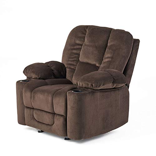 Christopher Knight Home Gannon Fabric Gliding Recliner, Chocolate 42.52D x 38.58W x 40.94H in