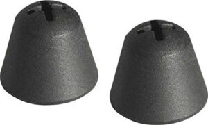 genuine sennheiser black silicone replacement ear tips sleeves for sennheiser set 830-tv, set 840-tv, set 860, set 880, set900, rr840, rr800, ri900, ri830 listening headphone system, 10 pack (5 pairs)