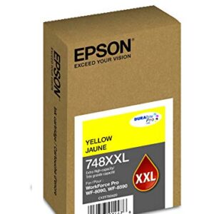 EPSON T748 DURABrite Pro -Ink High Capacity Yellow -Cartridge (T748XXL420) for Select Epson Workforce Printers