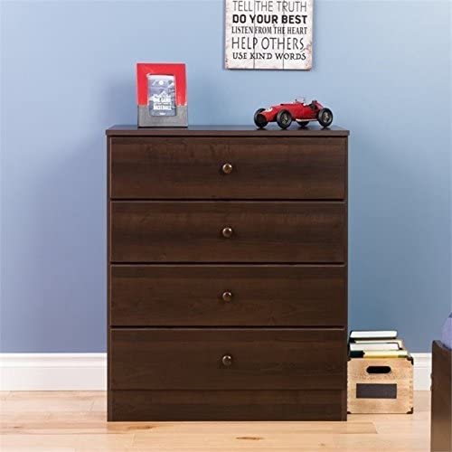 Prepac Astrid 4-Drawer Dresser, Espresso