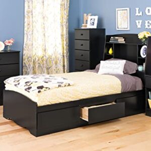 Prepac Astrid 6 Drawer Dresser for Bedroom, Tall Chest of Drawers, Bedroom Furniture, Clothes Storage and Organizer, 16.75" D x 20" W x 52.25" H, Black, BDBH-0401-1