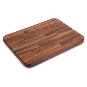 john boos block wal-2317 blended walnut wood edge grain cutting board with feet, 23.75 inches x 17 inches x 1.5 inches