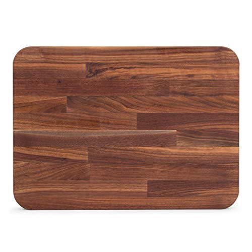 John Boos Block WAL-2317 Blended Walnut Wood Edge Grain Cutting Board with Feet, 23.75 Inches x 17 Inches x 1.5 Inches