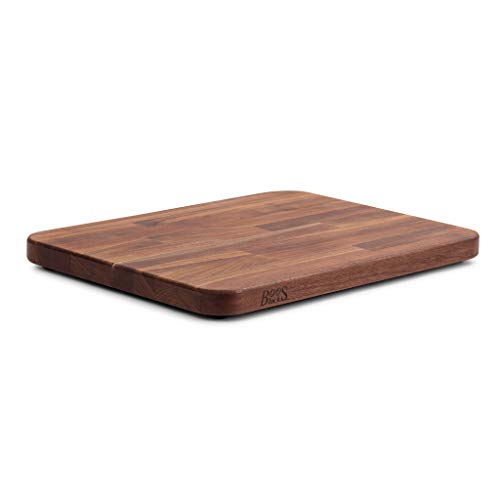 John Boos Block WAL-2317 Blended Walnut Wood Edge Grain Cutting Board with Feet, 23.75 Inches x 17 Inches x 1.5 Inches