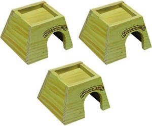 super pet woodland get-a-way small mouse house (3 pack)