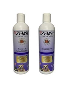 zymox itch 12oz relief shampoo and 12oz conditioning rinse bundle, both with vitamin d3