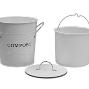 Exaco Trading Company 2 in 1 Kitchen Bucket,White, 1 Gallon