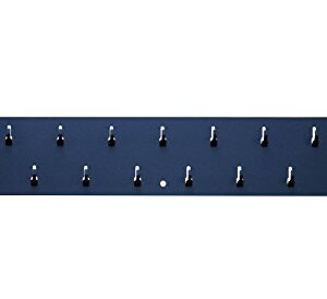 Industrial Key Rack, Powder Coated Steel, 19 Hooks, Keeps Keys, Time Clock Badges and Other Items Organized and Easily Accessible, Black