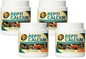 zoo med calcium without vitamin d3 reptile food, 3-ounce (4 pack)