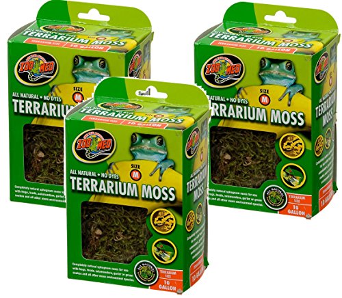 Zoo Med Terrarium Moss 10 Gallon (Pack of 3)