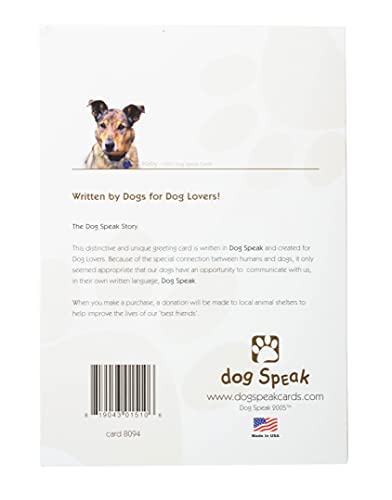 Dog Speak If There Ever Comes A Day... Sympathy and Memorial Card