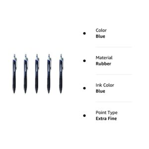 Uni-ball New Jetstream Extra Fine & ultra micro Point Retractable Roller Ball Pens,-rubber Grip Type -0.38mm-blue Ink-value Set of 5