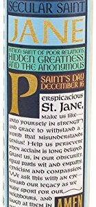 Jane Austen Secular Saint Candle - 8.5 Inch Tall Glass Prayer Votive - Made in The USA