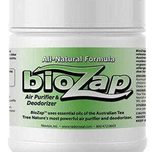 BioZap Air Purifier & Deodorizer (16-oz Jar) - Australian Tea Tree Oil Gel. Naturally Eliminates Odors in Basements, Crawlspaces, Gyms, Cars, Closets and More.