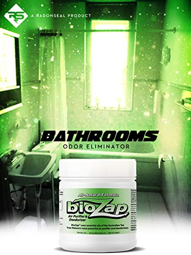 BioZap Air Purifier & Deodorizer (16-oz Jar) - Australian Tea Tree Oil Gel. Naturally Eliminates Odors in Basements, Crawlspaces, Gyms, Cars, Closets and More.