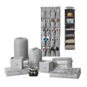 DormCo 11PC Complete Organization Set - TUSK® Storage - Gray