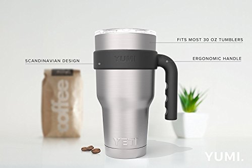 YUMI Handle is a Perfect Fit for All 30 Ounce Yeti and Yeti Rambler Type Tumbler Mugs, Black