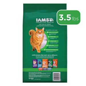 IAMS PROACTIVE HEALTH Healthy Senior Dry Cat Food with Chicken Cat Kibble, 3.5 lb. Bag