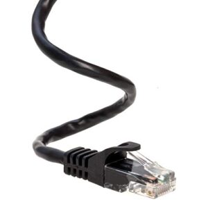 Cables Direct Online 100ft Black Cat5e Ethernet Network Patch Cable Internet Wire for Modem, Router, Pc, TV, Consoles