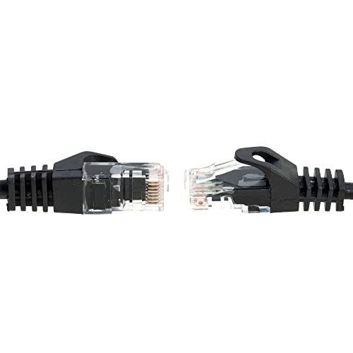 Cables Direct Online 100ft Black Cat5e Ethernet Network Patch Cable Internet Wire for Modem, Router, Pc, TV, Consoles