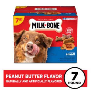 Milk-Bone Peanut Butter Flavor Dog Treats, Small Biscuits, 7 Pounds